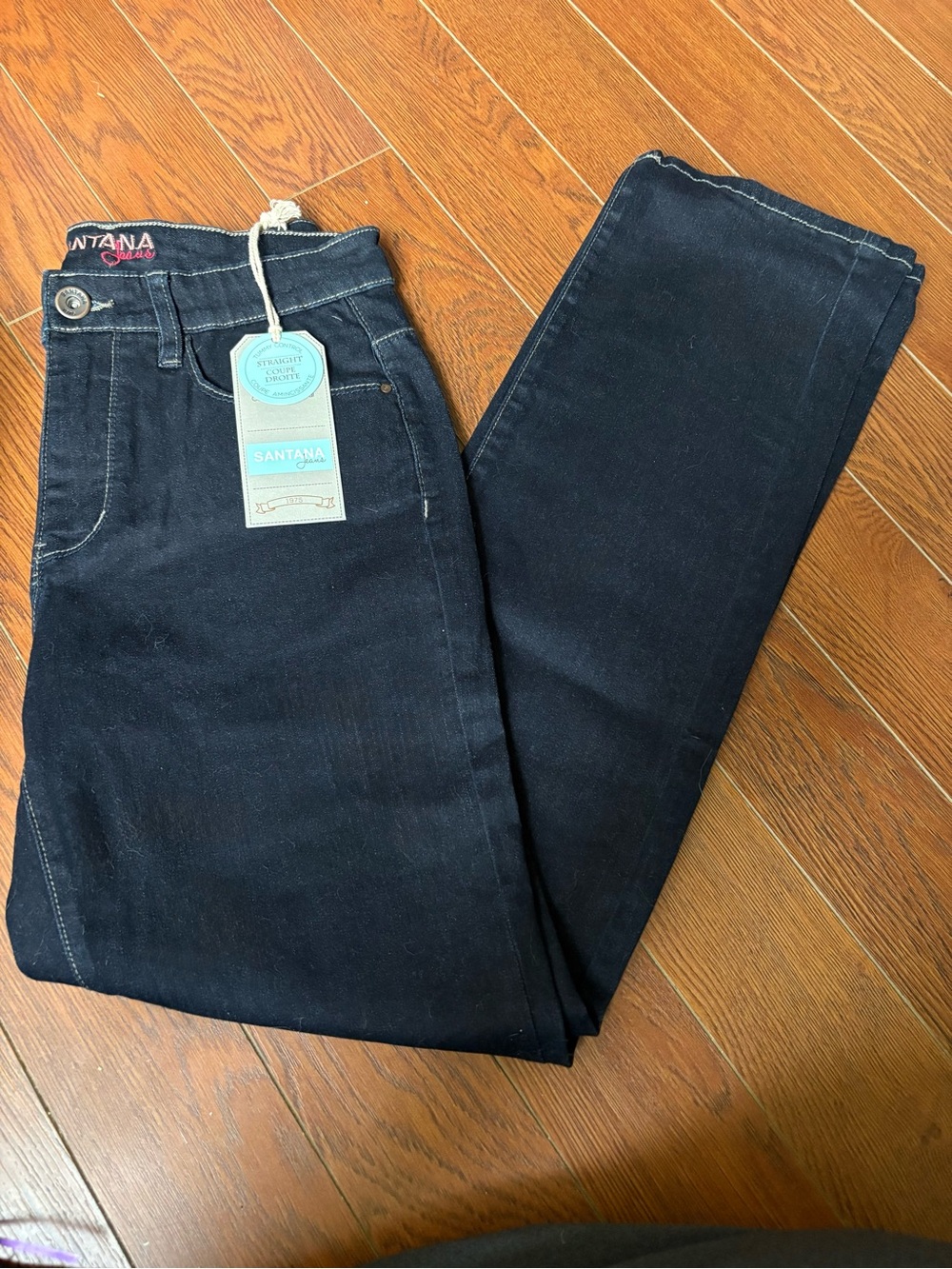 NWT Santana Jeans Tummy Control Straight Leg Dark Wash Jeans 8x30
